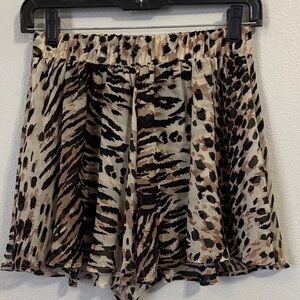 Animal Print Flowy Shorts